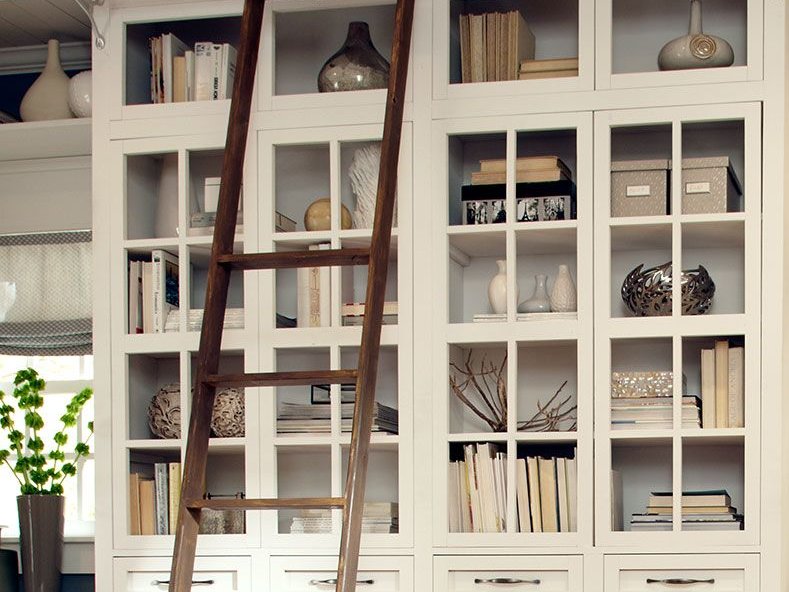 White bookshelf